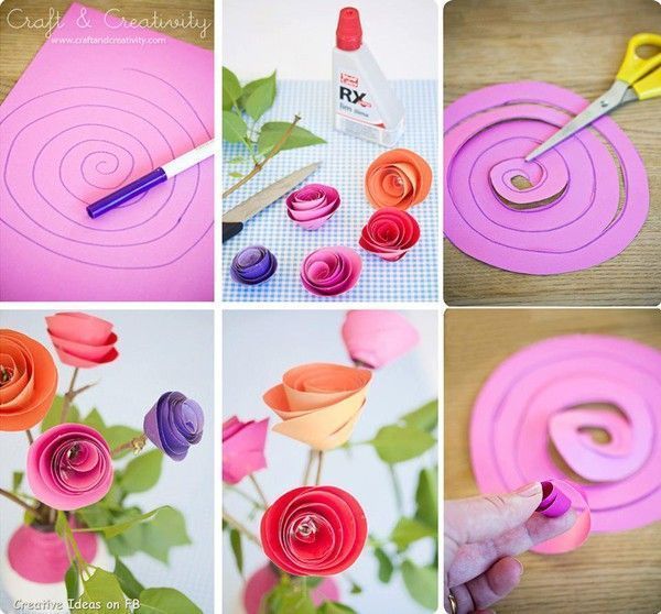 ROSES EN PAPIERS