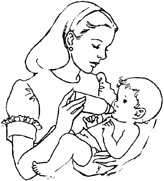 Coloriage Bebe Et Sa Maman Dessin Bebe à imprimer